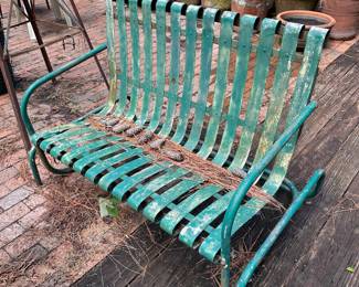 RP61 - $75. Metal Glider Bench - Needs minor repair. 