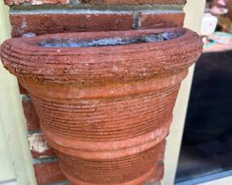 RP67 - $30 each. 2 matching available. Terra Cotta Wall Pocket measures 13" x 11". 