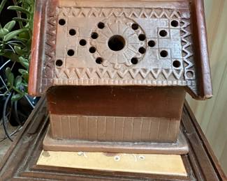 RD37 - $25. Terra Cotta decorative house for candles