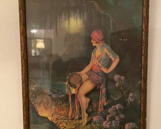 RA3 - $85. L. Goddard Print. Measures 17" x 21". 