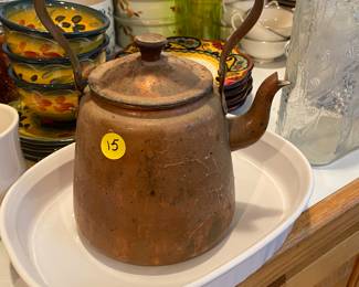 RK16 - $15 vintage copper tea kettle