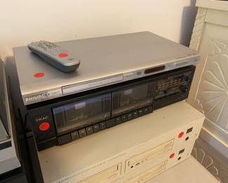 RE5 - $15 Philips DVD Player RE6 - TEAC $20. Model W-315 dual cassette deck. 