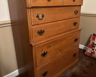 RF30 - $125. Wooden Dresser - all drawers slide. Measures 17.5" deep x 36" wide x 46" tall. 