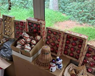 RD58 - Vintage Christmas Ornaments $10 a box. 