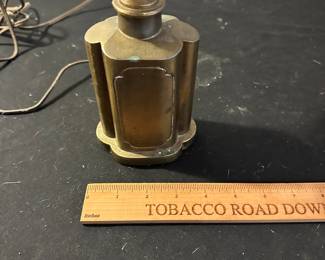 RD63 - $25. Vintage Brass Tea Caddy Lamp