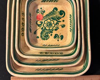 RD64 - $40. Set of 4 Pottery Nesting Dishes. Mexico. 