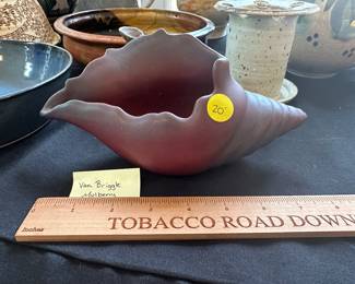 RD91 - $20 Van Briggle Pottery Shell Mulberry. 