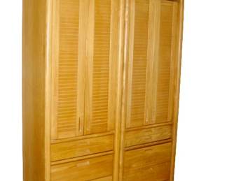 Set of 3 light wood wall units with plenty of storage.  Excellent condition.  3rd unit has glass doors at top and wood doors at bottom.  $200 each or $500 for all 3!