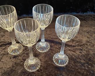 Glassware - Micasa style. 8.25 tall. Minor chip on one glass $25