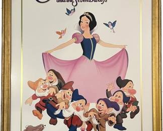 Snow White 50th Anniversary Poster with gold frame - $150 