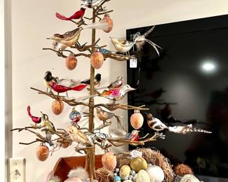 Glass bird, Schumacher Rabbits, Holiday galore...