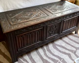 Antique carved chest
