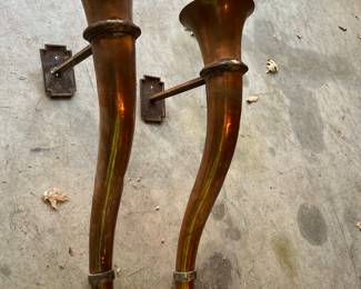 RARE  - Copper torch lamps from the old Thalhimers mens shop!!! 