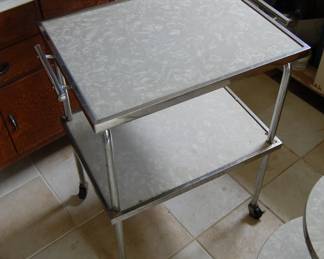 1950's Chrome Kitchen Table with several Matching Pieces!