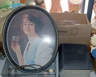 Old Coke Tray & Medical Book