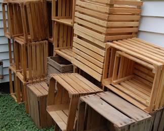 About 20 Old Crates Some New Some Vintage