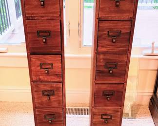 Vintage Pottery Barn Farmhouse 6-Drawer Wooden Cabinets