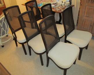 6 MID-CENTURY FINE HENREDON DINING CHAIRS