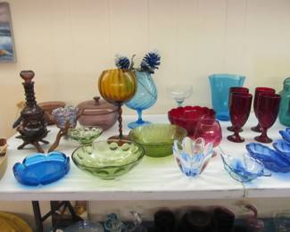 Beautiful vintage radiant glassware & fine display items.  