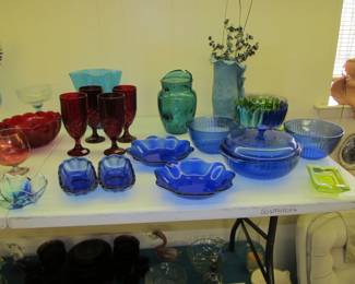Beautiful vintage radiant glassware & fine display items.  
