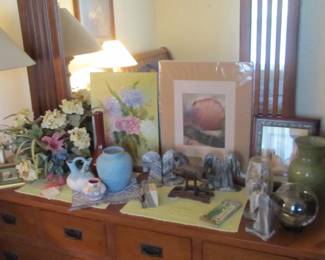 Mission-style dresser & mirror