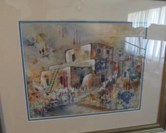 A fine watercolor by artist Mary Charles