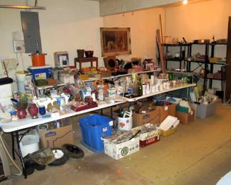 The GARAGE!  Don't forget the shelving is also FOR SALE!