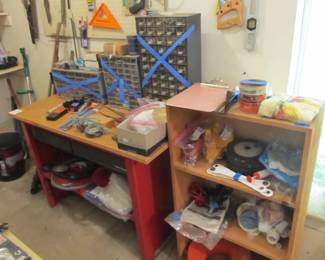 The tools!!! Heck yeah!  We have tons of power tools, yard tools, hand tools, antique tools, workbenches, ladders, toolboxes, storage bins, & more. Black & Decker, Skil, Ryobi, Craftsman, & more!