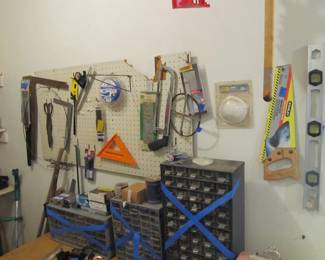 The tools!!! Heck yeah!  We have tons of power tools, yard tools, hand tools, antique tools, workbenches, ladders, toolboxes, storage bins, & more. Black & Decker, Skil, Ryobi, Craftsman, & more!