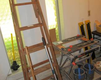 The tools!!! Heck yeah!  We have tons of power tools, yard tools, hand tools, antique tools, workbenches, ladders, toolboxes, storage bins, & more. Black & Decker, Skil, Ryobi, Craftsman, & more!