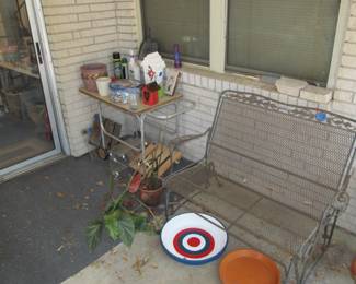 The wrought iron glider isn't available