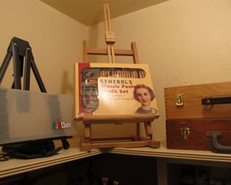 HUGE FINE SELECTION of artist painting supplies as well as crafters supplies!
-	HUGE selection of stretched canvases & canvas boards in various sizes
-	HUGE selection of artist brushes varying in quality, size, use, & style
-	Large selection of paints – Acrylic & Oil based paints
-	We also have a big selection of craft paints as well!
-	An amazing pick of FABER CASTELL color pencils, & vintage Rembrandt pastels
-	Also, other picks of other color pencils, artist paper pads, color paper, chalk
-	 Wooden cases, art easels, plastic bins, oil pastels, 
-	We have everything an artist will need!
