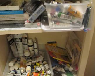 HUGE FINE SELECTION of artist painting supplies as well as crafters supplies!
-	HUGE selection of stretched canvases & canvas boards in various sizes
-	HUGE selection of artist brushes varying in quality, size, use, & style
-	Large selection of paints – Acrylic & Oil based paints
-	We also have a big selection of craft paints as well!
-	An amazing pick of FABER CASTELL color pencils, & vintage Rembrandt pastels
-	Also, other picks of other color pencils, artist paper pads, color paper, chalk
-	 Wooden cases, art easels, plastic bins, oil pastels, 
-	We have everything an artist will need!
