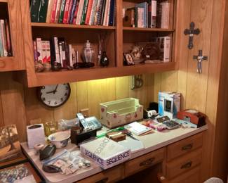 Office supplies and cookbooks
