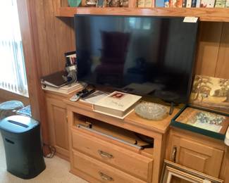 Samsung 42 inch flatscreen TV; paper shredder