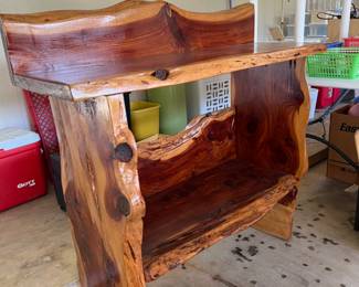 Live edge piece - this would make a great bar or serving piece for your party barn!