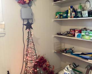 Cute lighted iron Christmas tree