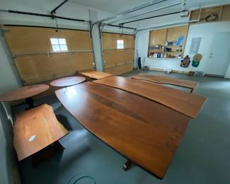 Nakashima style live edge tables