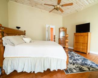 Wood four post bed from Ralph Lauren