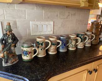 German steins and tankards
