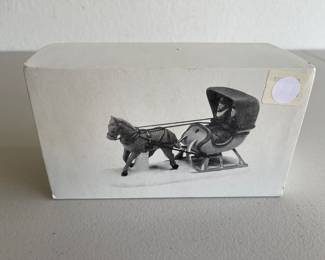 Dept 56 Heritage Village Collection One Horse Open Sleigh 