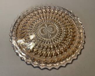 Vintage Anchor Hocking Pink Cake Plate