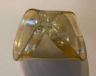 Vintage Gold Murano Art Glass Vase/Bowl