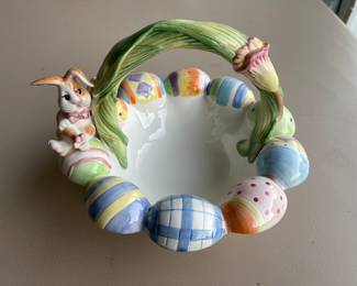 Vintage Fitz and Floyd Eggscapades Backet