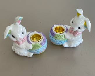Vintage Brinn’s Easter Bunny Candle Holders