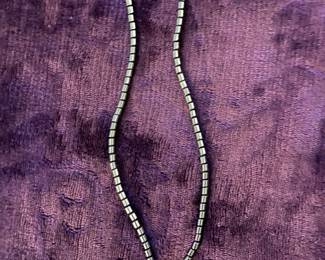 Vintage Hematite Heart Necklace