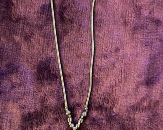 Vintage Hematite Cross Necklace