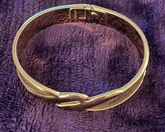 Vintage Monet Hinged Bangle Bracelet