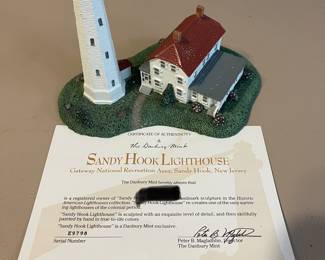 Vintage Danbury Mint Historic American Lighthouses Sandy Hook Lighthouse