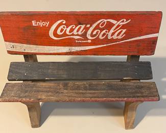 Vintage Coca Cola Doll Bench
